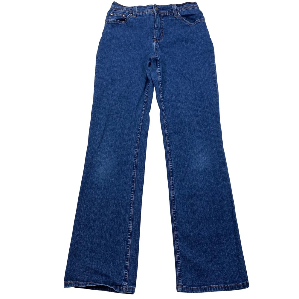 Denim & Co Jeans Womens 6 Blue Bootcut Stretch A258928 Cotton Blend